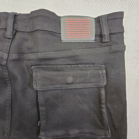 Serenede Cybercloud Men's Black Cargo Jeans Slim Fit Pants - Size 42 Denincore - Picture 15 of 15